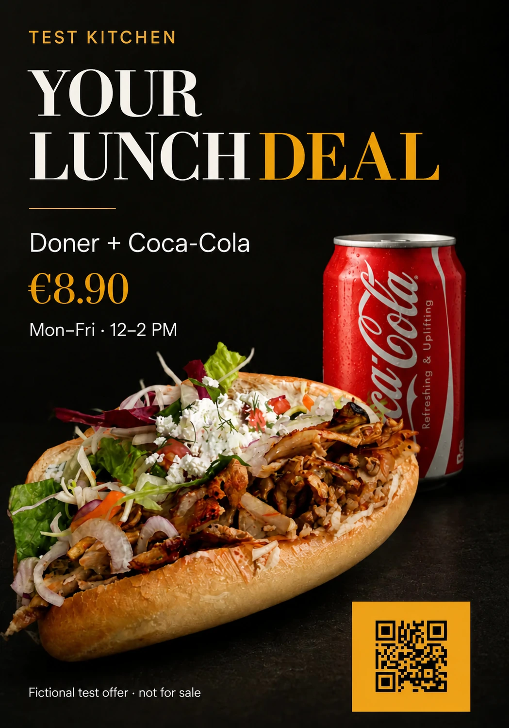 Dslop lunch-special poster using the supplied product photos